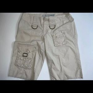GUESS Womens Casual Biege Cargo Shorts Size 28